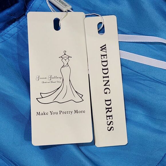 Set Of 2 Blue Chiffon Maxi Bridesmaid or Wedding Guest Dresses Size 8 And 10 NEW - Picture 9 of 16